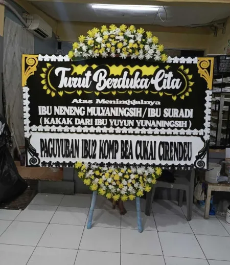 Papan Bunga Duka Jalan Raya Bekasi